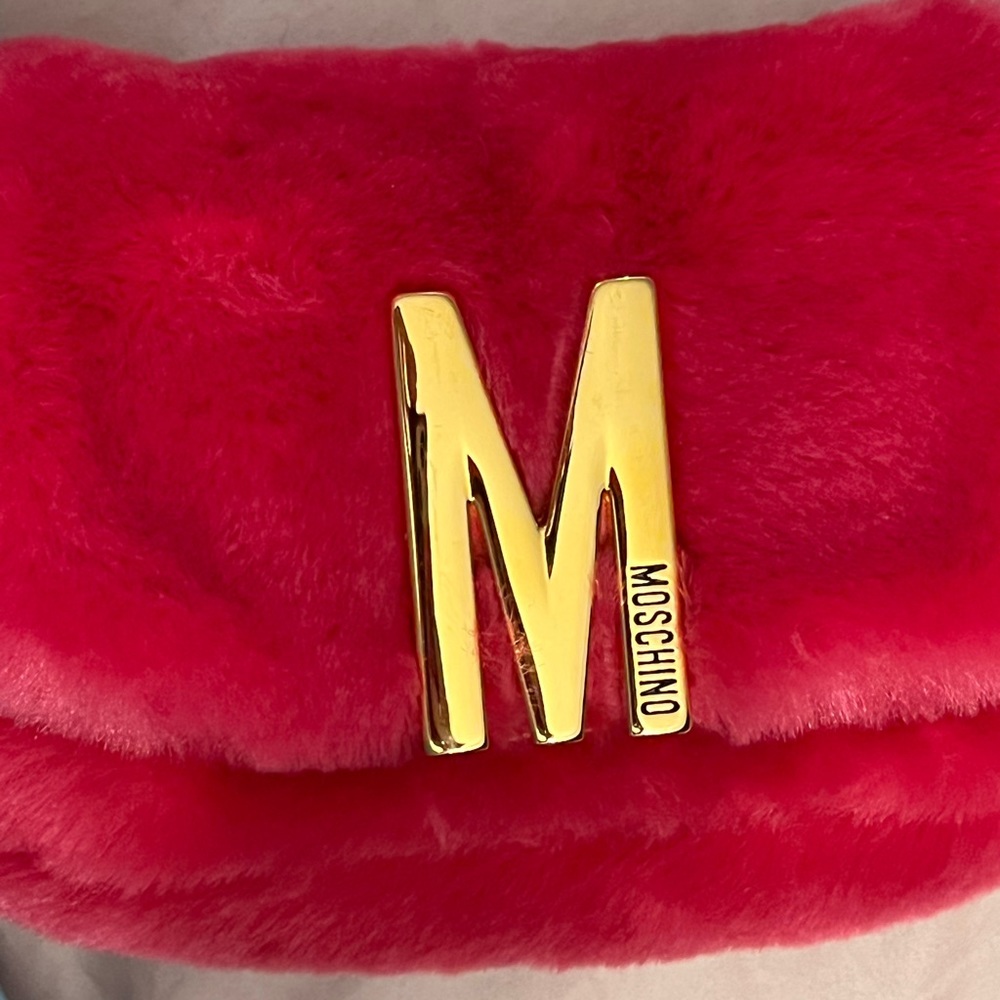 Moschino Couture hot Pink fuchsia faux fur mini crossbody bag SOLD - Picture 4 of 8